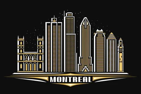 Vector illustration of Montreal Stock Illustration