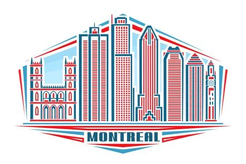Vector illustration of Montreal Stock Illustration