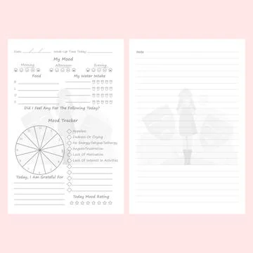 Vector Illustration of Mood Tracking Journal Stock Illustration