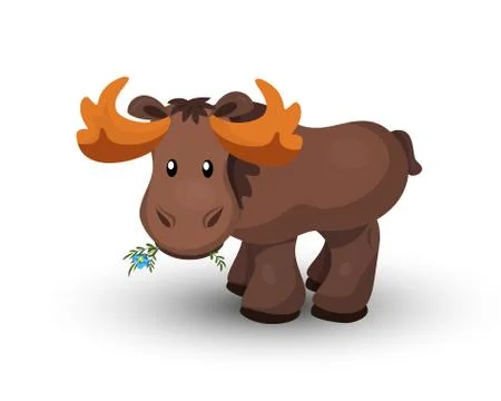 Vector illustration of moose Ilustración de archivo