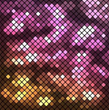 Vector illustration with mosaic. Illustrazione stock