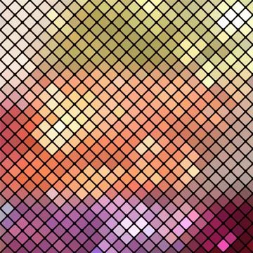 Vector illustration with mosaic. Stock Illustration