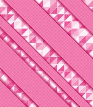 Vector illustration with mosaic, ribbons. Stock Illustration
