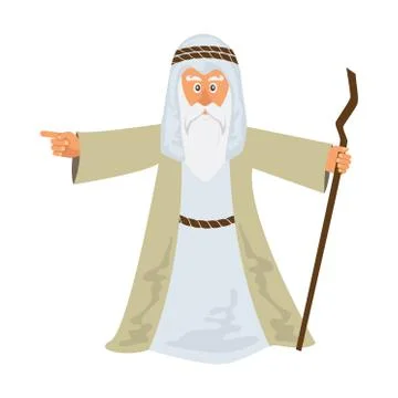 Vector illustration of Moses standing for Passover. イラスト素材