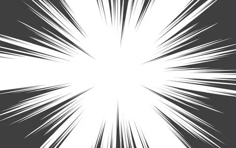 Vector illustration. Motion radial lines in comic style Stock Illustration
