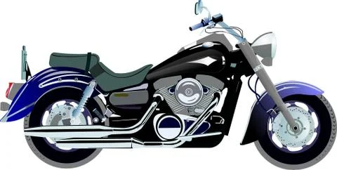 Vector illustration of motorcycle Illustrazione stock