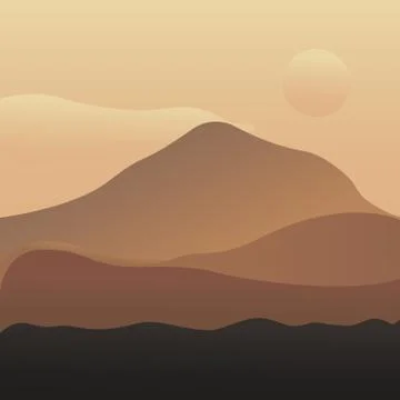 Vector illustration of mountain landscape with forest vector illustration Stock Illustration