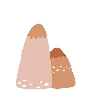 Vector illustration of mountains in boho styles. Stock Illustration