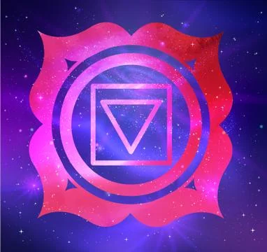 Vector illustration of Muladhara chakra Stock Illustration