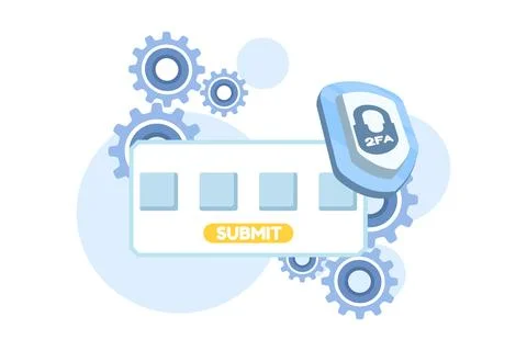 Vector illustration of multi-factor authentication concept Stock Illustration