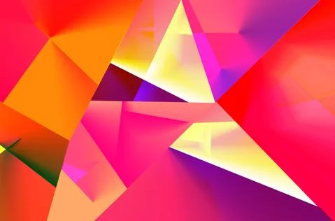 A vector illustration of multicolor wallpaper with triangular shapes. Linear  Illustrazione stock