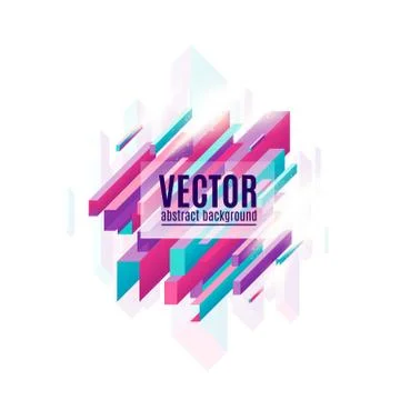 Vector illustration of multicolored geometric diagonal rectangles background Stockillustratie