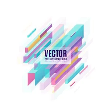 Vector illustration of multicolored geometric diagonal rectangles background Stockillustratie