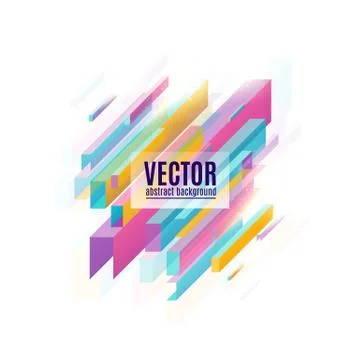Vector illustration of multicolored geometric diagonal rectangles background Stockillustratie