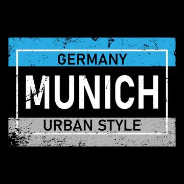 Vector illustration Munich,Germany,stylish graphics design for t-shirts,vintage Stock Illustration