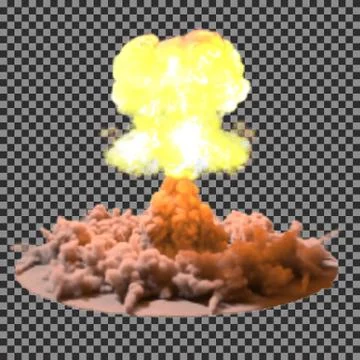 Vector Illustration of a mushroom cloud following  nuclear explosion on Stock Illustration