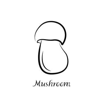 Vector illustration of mushroom. Stock Illustration
