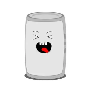 Vector illustration musical bluetooth speaker drawn in grayscale cartoon kawa Stock Illustration