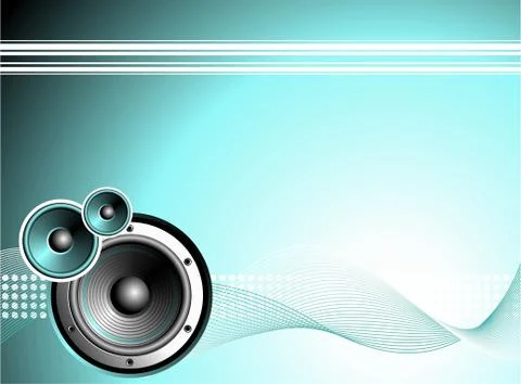 Vector illustration for musical theme with speaker Stock Illustration