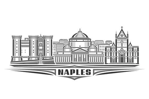 Vector illustration of Naples Ilustración de archivo
