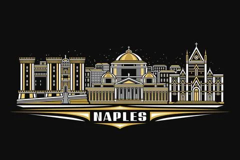 Vector illustration of Naples Ilustración de archivo