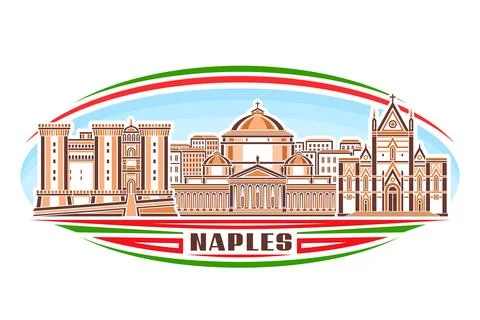 Vector illustration of Naples Ilustración de archivo