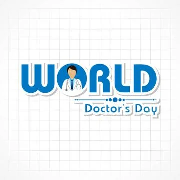 Vector illustration of National Doctors Day stock image and symbols Illustrazione stock