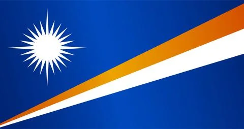 Vector illustration of the national flag of the marshall islands Illustrazione stock