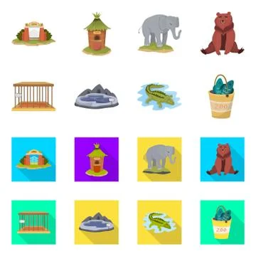 Vector illustration of nature and fun icon. Set of nature and entertainment Stock Illustration
