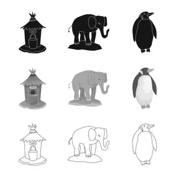 Vector illustration of nature and fun icon. Collection of nature and Stock Illustration