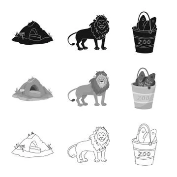 Vector illustration of nature and fun symbol. Collection of nature and Stock Illustration