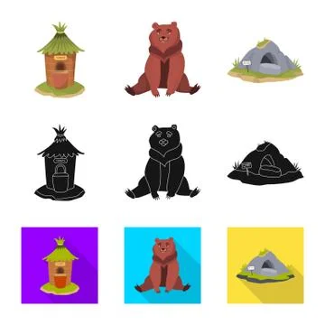 Vector illustration of nature and fun icon. Collection of nature and Stock Illustration