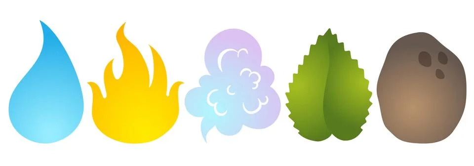 Vector illustration of nature elements. Illustrazione stock