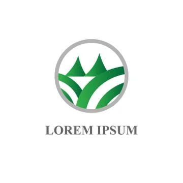 Vector illustration nature logo design with mountain and hill Stock Illustration