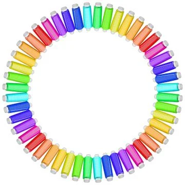 Vector illustration for a needlework project - set of colored threads in the  Illustrazione stock