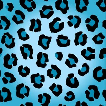 Vector illustration of neon seamless leopard pattern Stock Illustration