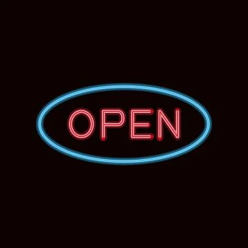 Vector illustration of a neon sign Stock Illustration