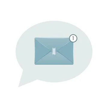 Vector illustration of the new email icon. Electronic communication. Work mai Illustrazione stock
