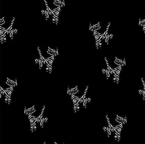 Vector illustration. New Year and Christmas seamless pattern with tiger, Stock Illustration