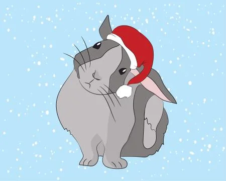 Vector illustration of a new year card with animals Illustrazione stock