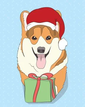Vector illustration of a new year card with animals Stock Illustration