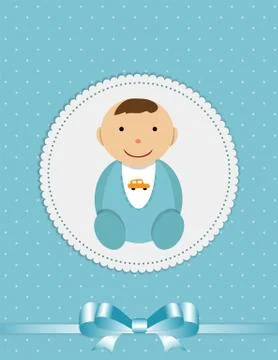 Vector Illustration for Newborn Boy Stock-Illustration