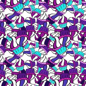 Vector illustration. Nice birthday background on purple, black and white. Seamle Illustrazione stock