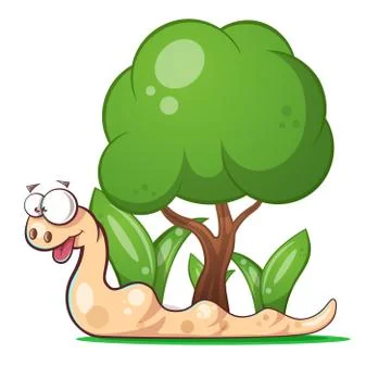 Vector illustration of the nice green snake. Illustrazione stock