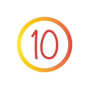 Vector illustration of number 10 circle Stock Illustration