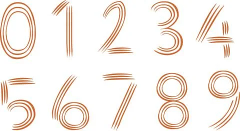 Vector illustration of a number icon Illustrazione stock