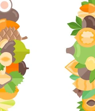 Vector Illustration of Nuts. Stock Illustration