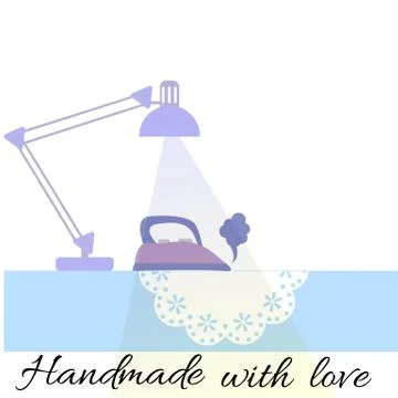 Vector illustration from objects and materials for courses of sewing, embroid Stock Illustration