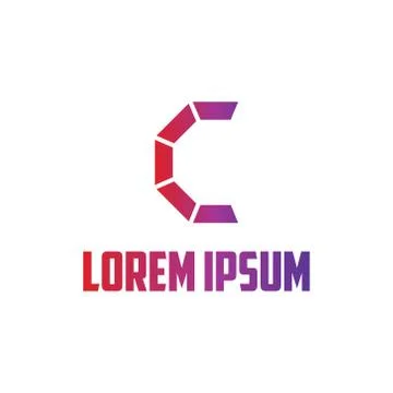 Vector illustration octagon letter c icon logo design Stock Illustration