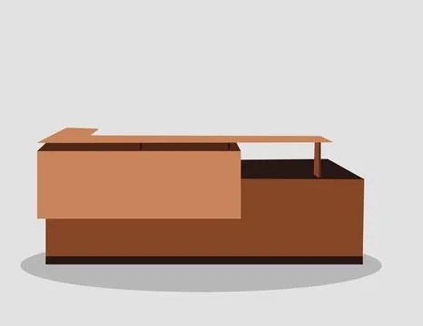 Vector illustration of office reception table Ilustración de archivo